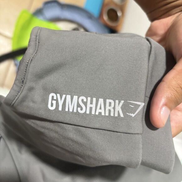 Gymshark Asymmetric Sports Bra Smokey Gray Black Light Support Size Medium - Picture 3 of 6